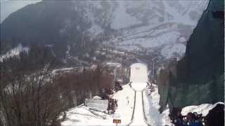 Planica 2013 Jurij Tepeš  223 m with 2 helmet cameras [upl. by Yelnikcm215]