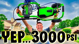 Most POWERFUL Electric Pressure WasherGreenworks PRO 3000psi 💦 [upl. by Ofori]