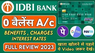 IDBI Bank Zero Balance Account Opening Online  Zero Balance Account Opening online  IDBI Bank [upl. by Vandervelde]