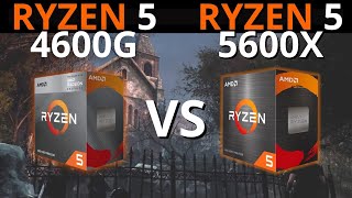 RYZEN 5 4600G vs RYZEN 5 5600X  RX 6600  TESTES EM 9 GAMES [upl. by Erdda]