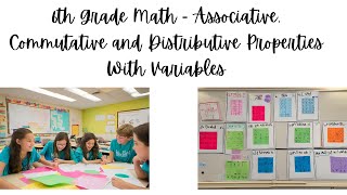 6th Grade Math  Associative Commutative and Distributive Properties With Variables [upl. by Adnovaj]