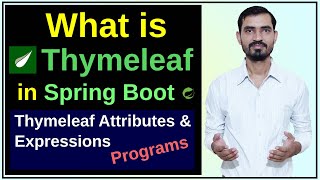 15 What is Thymeleaf  Spring Boot Thymeleaf Tutorial with Programs  Full Course Hindi [upl. by Negroj]