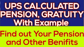 Big Changes in Gratuity amp Pension Benefits for Govt Employees for UPS [upl. by Eiramyllek]