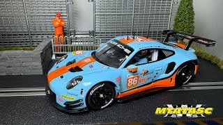 Carrera Porsche 911 RSR Gulf Racing Mike Wainwright 86 Silverstone 2018 Slot Car [upl. by Abbotsen]