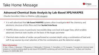 Advanced chemical state analysis by labbased XPSHAXPES Lars Jeurgens EMPA [upl. by Edecrem]