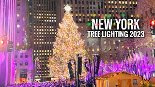 Rockefeller Center Christmas Tree Lighting 2023 ✨ NYC Christmas 2023 ✨ [upl. by Trautman]