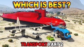 GTA 5 ONLINE  WHICH IS BEST FOR TRANSPORT KOSATKA TITAN SKYLIFT SLAMTRUCK 2 [upl. by Queenie]