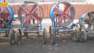 air blower in tunnel dryer cooling fan for hoffman kiln in clay brick plant in india [upl. by Analiese]