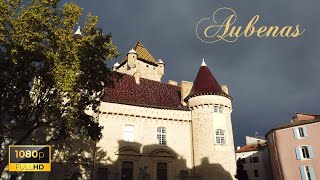 🚶 Walking film  Aubenas Ardèche France  Rainy day walking in the center of Aubenas [upl. by Fransis894]