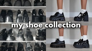 SHOE COLLECTION PT 2 🖤 boots loafers etc [upl. by Adnawaj]