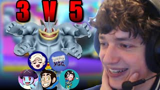 3 Unite Pros VS 5 Pokemon YouTubers  Alpharad WolfeyVGC CaptainKiddYT [upl. by Jess470]