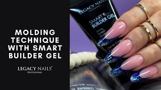 Molding technique with Smart builder gel ┃LEGACY NAILS [upl. by Ocihc]