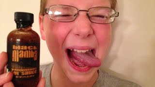 12yrold bites Black Mamba 25 million Scoville  Hot Sauce Review Crude Brothers [upl. by Koser]