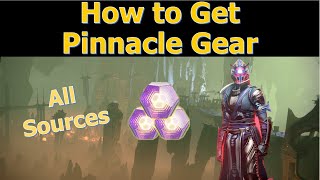 Destiny 2  How to Get Pinnacle Gear All Sources [upl. by Ainnek114]