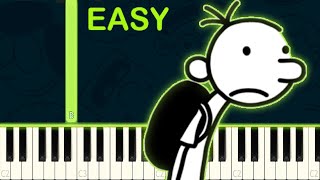 DIARY OF A WIMPY KID  EASY Piano Tutorial [upl. by Aerdna972]