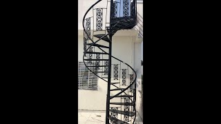 Spiral Staircase Painting Spray Step by Step  Iron Spiral Staircase Painting [upl. by Siward]