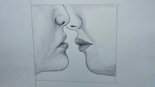 How to draw a girl and a boy kissing 2024 ll couple forehead kiss drawing kiss kissing [upl. by Sonitnatsnoc191]