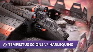 Tempestus Scions vs Harlequins  Warhammer 40k 9th Edition Battle Report [upl. by Boy752]