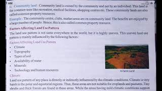 Factors Affecting Land Use Pattern Chapter2 Class8 SStudy English Medium [upl. by Artus782]