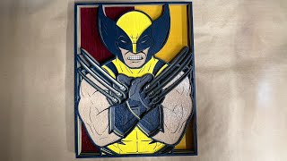 Multi Layer Wolverine Laser Cut Wood Design [upl. by Quintus654]