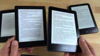 Kobo Glo HD vs Tolino Vision 2 vs Kindle Voyage vs Kindle Paperwhite 2 [upl. by Kos]