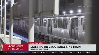 Man stabbed on Orange Line train near downtown Chicago [upl. by Acie326]