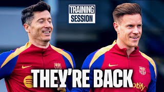 THE INTERNATIONAL PLAYERS ARE BACK 👊  FC Barcelona training 🔵🔴 [upl. by Mello]