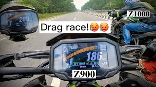 Z1000 vs Z900 drag race🥵 shocking results😰 z1000 z900 dragrace PRORIDER1000AgastayChauhan [upl. by Aman679]