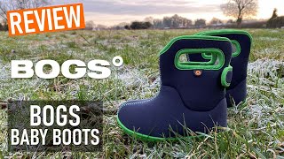 Review  Bogs baby boots Awesome warm and dry boots for little feet [upl. by Aleac]