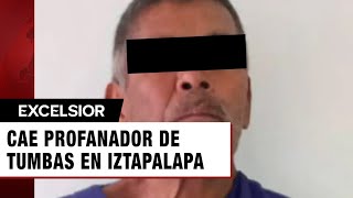 Cae profanador de tumbas en panteón de Iztapalapa coludido con ‘santeros’ [upl. by Dremann]