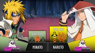 Naruto Vs Minato Power Levels [upl. by Fritts]