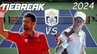 Tiebreak  Jannik Sinner VS Novak Djokovic Final Masters Shanghai 2024 Simulación  marratxiboy [upl. by Lune704]