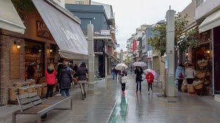 195 Marousi 1hr rain walk in Athens Greece [upl. by Essex]