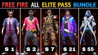 ALL ELITE PASS BUNDLE SEASON 1 TO ALL  FREE FIRE ALL ELITE PASS BUNDLE  ALL ELITE PASS FREE FIRE [upl. by Codding]