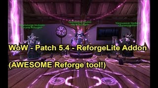 WoW  Patch 54  ReforgeLite Addon Guide Awesome Reforge tool [upl. by Amluz]