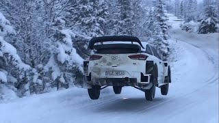 Hyundai i20 WRC  Rally Sweden 2019 Tests  Andreas MikkelsenAnders Jæger HD [upl. by Gnohc]