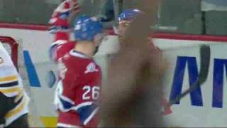 Mike Cammalleri Hat Trick vs Bruins 1242009 [upl. by Adnirb]