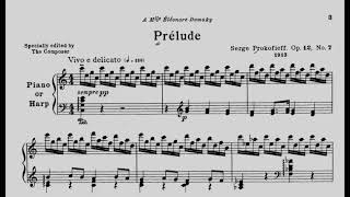 Sergei Prokofiev  Prelude  Op 12 No 7 [upl. by Sedaiuqlem]