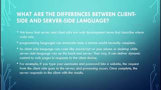 Introduction ClientSide and ServerSide Languages  Web Development Explained [upl. by Donoho137]