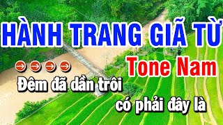 Karaoke Hành Trang Giã Từ  Nhạc Sống Tone Nam  Huỳnh Lê [upl. by Ddahc673]