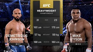 UFC 5  FLYWEIGHT vs HEAVYWEIGHT  HARDEST DIFFICULTY DEMETRIOUS JOHNSON VS MIKE TYSON MUST WATCH [upl. by Itak333]