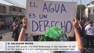 Hundreds of Salvadorans march against water privatization [upl. by Benito]