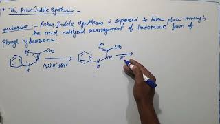 Fisher indole synthesis and its mechanism in hindi [upl. by Dolloff]