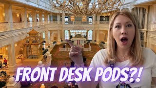 Disneys Grand Floridian Resort Refurbishment Update  FRONT DESK Being Turned into PODS [upl. by Sauer]