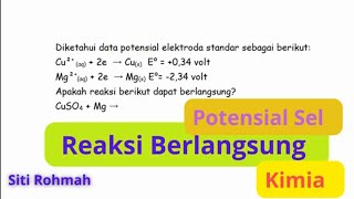 Sel Elektrokimia  Contoh Soal Reaksi dapat Berlangsung [upl. by Ferdie410]