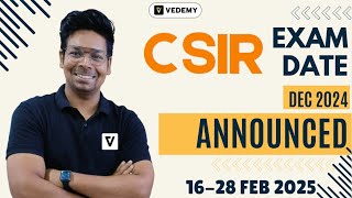 Urgent Update  CSIR Dec 2024 Exam Dates are Out  Exam Date1628 Feb  By Virendra Singh [upl. by Ayk]