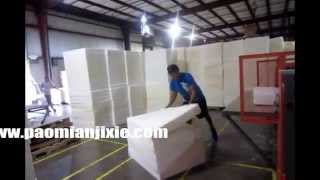 foam profile cutting machine assemble in USA  foam convoluter [upl. by Barhos795]