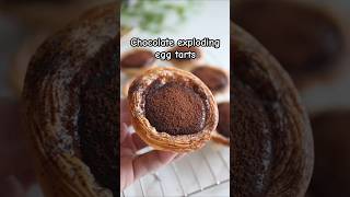 Chocolate exploding egg tarts recipe food tarts shorts trending [upl. by Kaenel58]