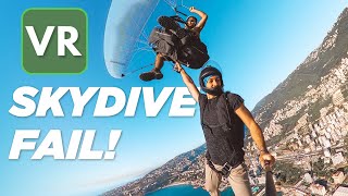 Skydive FAIL  FULL JUMP in RAW VR [upl. by Stephanus]