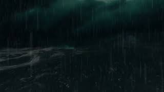 Rain Thunder and Stormy Ocean Sounds on Ocean  3 Hours Sleep Ambience [upl. by Abekam]